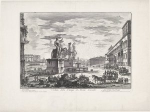 モンテカヴァッロ広場の眺め 作： Giovanni Battista Piranesi